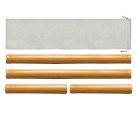 OnVisit Bamboo Massage Sticks,4PCS Hollow Bamboo Therapy Come with One Storage Bag, Maderoterapia Bamboo Therapy Massage Set for Body Shaping/Relax Muscles/Guasha/Full Body Massage Home Use