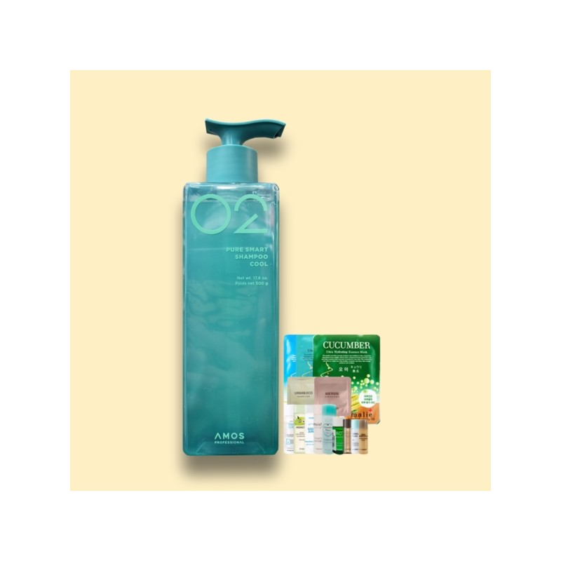Amos Pure Smart Shampoo Cool 500g x 2 + Shampoo