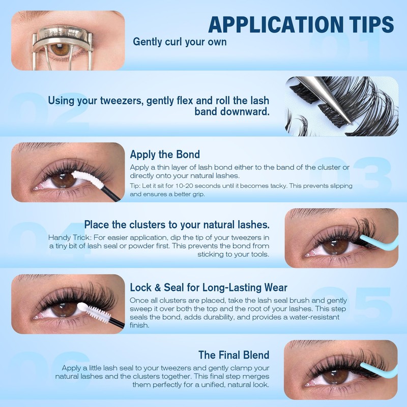 Natural Lash Clusters 12-16mm Wispy Eyelash Clusters 192pcs Cluster Eyelash