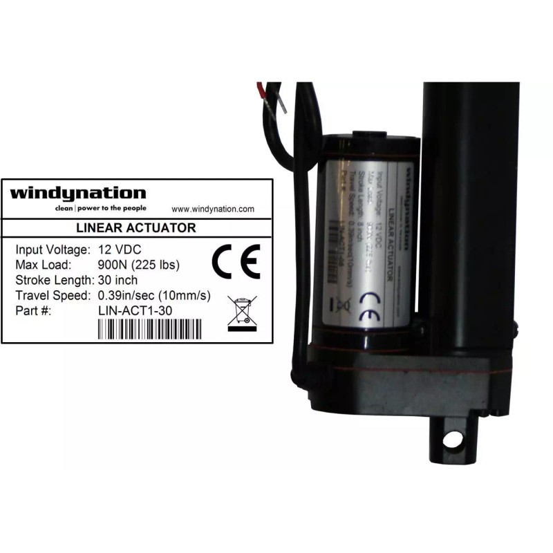 Windy Nation Heavy Duty 30" 30 Inch Linear Actuator Stroke