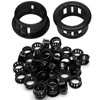 Uenhoy 50 Pcs Black Snap Bushing 3/4" Mounting Dia Nylon