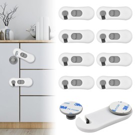 YBCCBY Pack of 8 Child Safety Cupboard Drawers Baby Drawer Lock Child Protection Cabinet Drawer Protection Door Lock Children Fridge Lock for Furniture