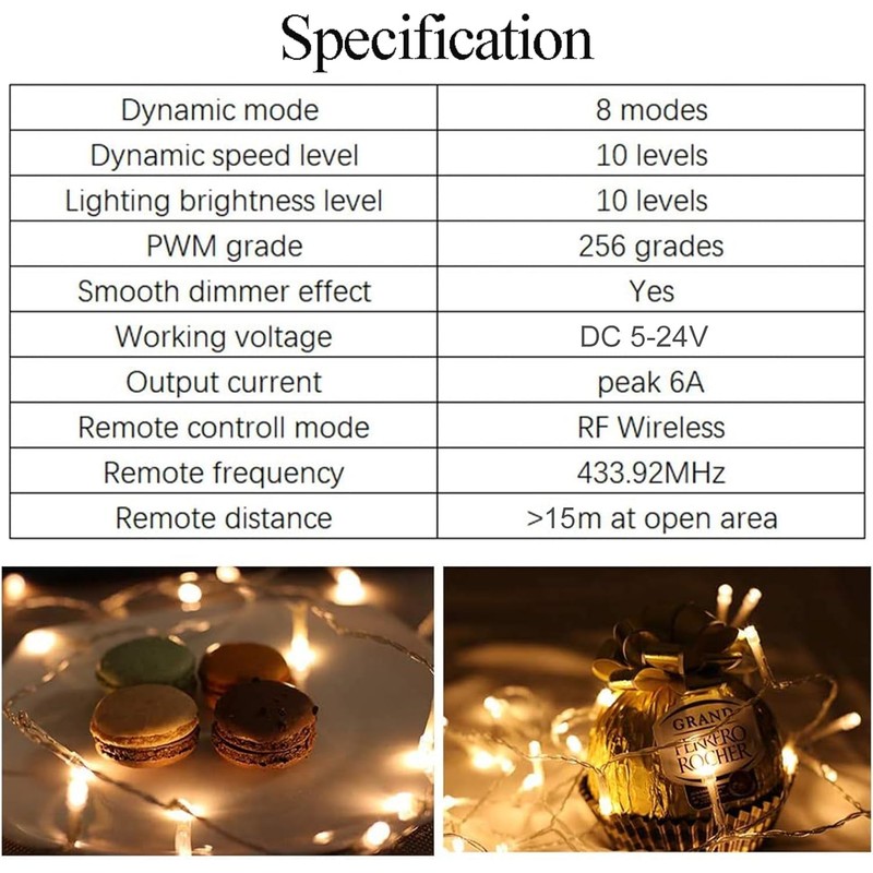 RF Mini Wireless Remote Controller for Single Color 3528 5050