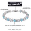 RIZILIA BLOSSOM Tennis Bracelet & Round Cut CZ [Simulated Aquamarine]