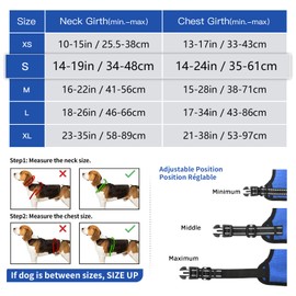 HEELE Dog Harness Harness for Small Dogs No Pull Dog Vest Harness for Small Dog with Soft Padded Handle Reflective for Outdoor Training, Blue, S