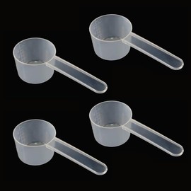 JAMAKALA 4Pcs Measuring Spoons, 20g 40ml Transparent Plastic Measuring Spoon, Scoop for Powder, Protein Scoop, for Kitchen Utensils, for Powder Coffee
