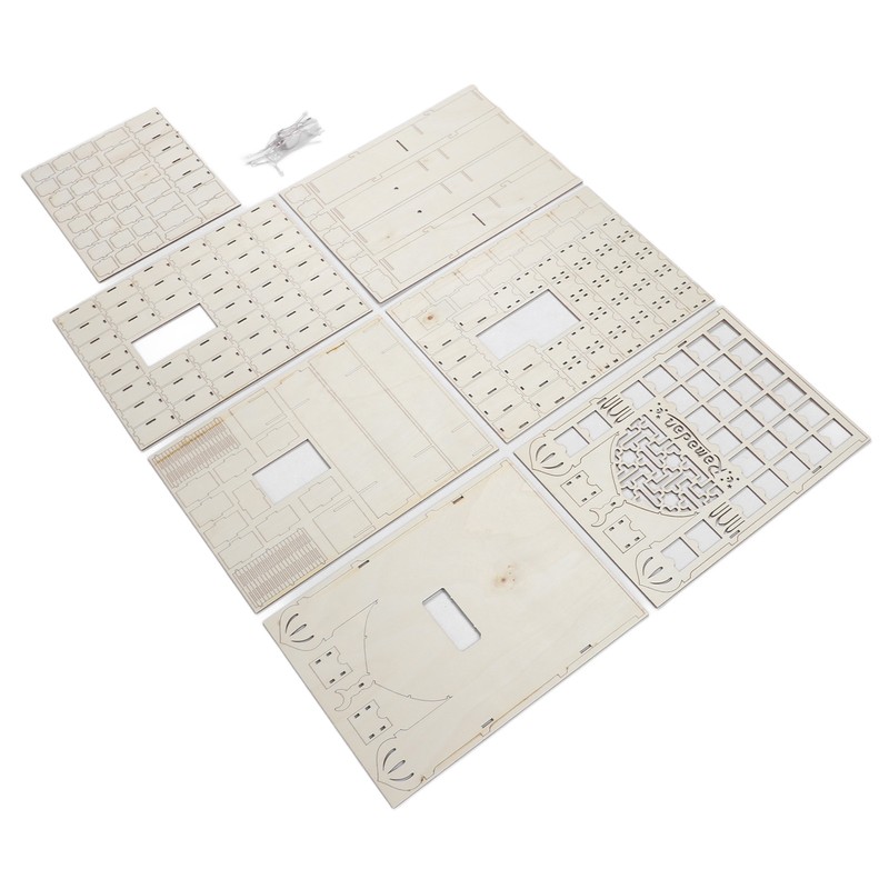 Wooden Ramadan Calendar 30 Storage Drawers LED Light Decorative DIY