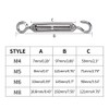 URBEST M4 Stainless Steel 304 Hook & Hook Turnbuckle Wire