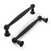 khtumeware 10 Pack 5 Inch(128mm) Matte Black Cabinet Pulls, Black