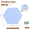 uxcell 8 Pcs Hexagon Felt Pin Board with 40 Pcs