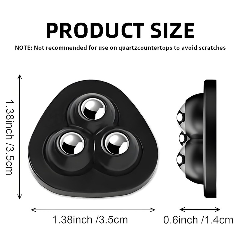 uadbau Appliance Slider, 8 Pack Self Adhesive Mini Caster Wheels,