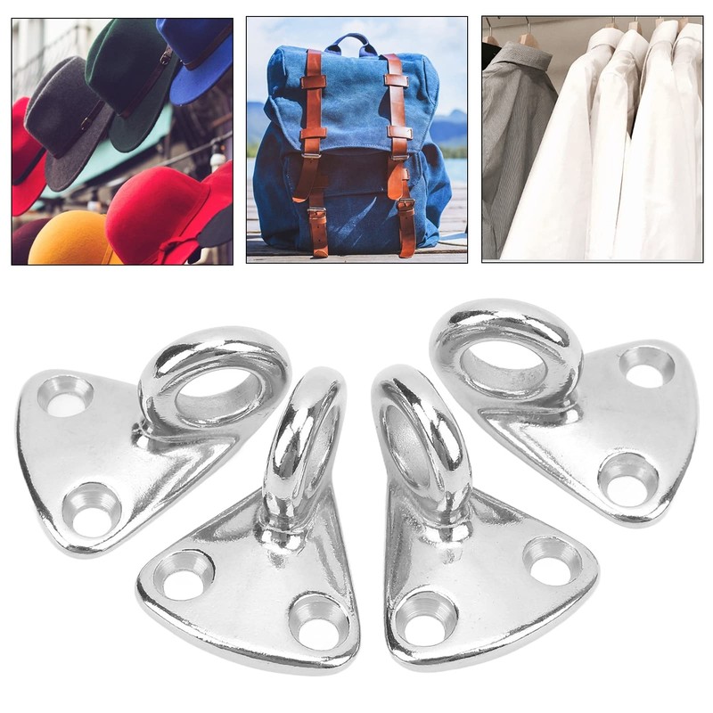 Alomejor Fender Hooks 4 Pieces Stainless Steel Boat Fender Clips
