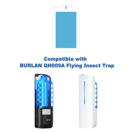 24 Pcs Flying Insect Trap Refill Compatible with BURLAN QH009A Fruit Fly Trap, Replacement Sticky Glue Cards for UVA Fly Insect Trap for Indoors Plug-in (No Device)