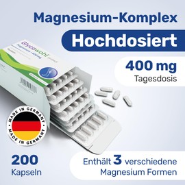 Glycowohl Glycowohl? protect Magnesium | 400 mg pro Kapsel | vegan | 3 hochwertige Magnesiumformen | 100-Tages-Vorrat