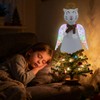 Christmas Tree Topper Decoration Cat Angel with LED Light-Up Wings