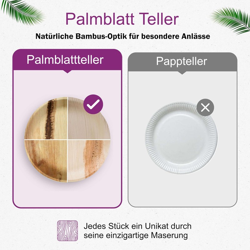 Waipur Organic Palm Leaf Plates - Round Plates in Five