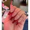 Sure Things 24 Nude Red Tip French MAni Press on
