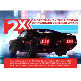 ColorFusion PPF by VViViD, Gloss Cosmic Purple Dry Apply PPF Vinyl Car Wrap Roll 1ft x 5ft