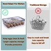 BTSKY Premium Plastic Egg Holder for Fridge - 24 Egg