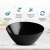 Posh Setting Black Plastic Serving Bowls Disposable Plastic Angled Serving