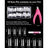 MORGLES 500 Pcs Clear Acrylic Nail Tips Square Full Cover