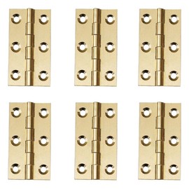6Pcs Door Hinges,Brass Folding Hinges,Heavy Duty Ball Bearing for Gate,Window,Drawer 2inch Antique Brass