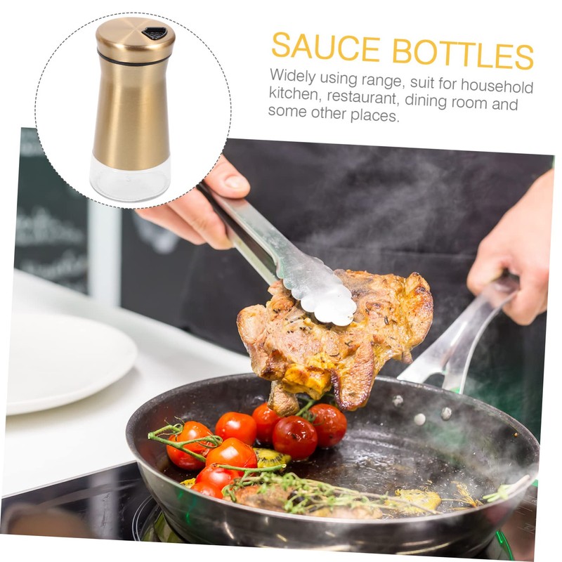 MAGICLULU Salt Pepper Shaker Set Stainless Steel Condiment Bottles Lids