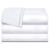 White Classic Twin Flat Sheets 3 Pack, White Cotton Flat