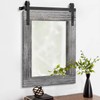 AAZZKANG Wall Mirror Large Rectangle Barn Door Mirrors with Wooden