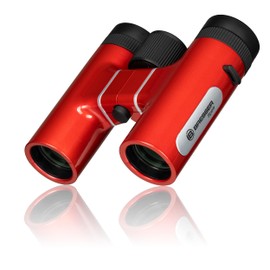 Bresser Spirit Compact Binoculars 6 x 24 Red - Lightweight Outdoor Binoculars with Multilayer Coating - Ideal for Hiking, Animal Shooting and Bird Watching - Includes Carry Bag and Carry Strap