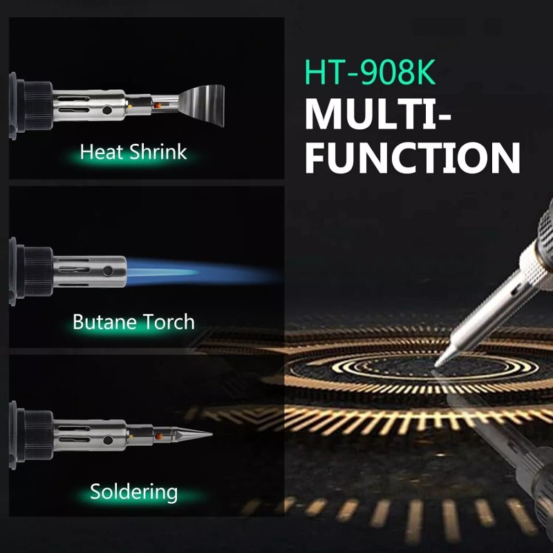 BLUEFIRE Butane Soldering Iron Kit Portable Mini Torch Self-Igniting Cordless
