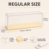 Clear Stackable Doll Display Case, Dustproof Plastic Storage Box for