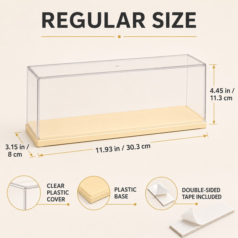 Clear Stackable Doll Display Case, Dustproof Plastic Storage Box for