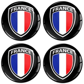 SkinoEu Set of 4 x 65 mm Stickers for Hub Caps Hub Caps Hub Caps Wheel Hub Cover Wheel Sticker France France Flag French Flag A 8965