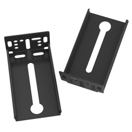 LONTAN 5 Pairs Black Rear Mounting Brackets for Drawer Slide Mounting Brackets B4502BK Metal Drawer Slide Brackets for Drawer Gildes Cabinet Parts 1.77 inch(45mm) Width Furniture