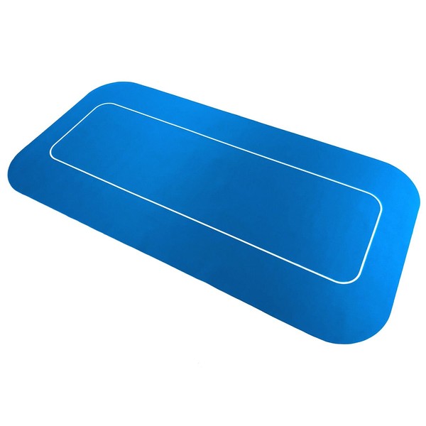 70" x 35" Portable Rectangle Sure Stick Rubber Foam Poker Table Top Layout Poker Mat (Blue)