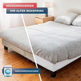 Wrappybag Bed Cover 160 x 200 cm - Modernises and Protects the Bed Frame - White - 6 Sizes Available