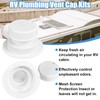 2PCS RV Roof Plumbing Vent Caps Kit with Screen, Camper