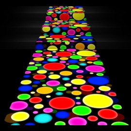 Haull 1 Pcs 108 x 54 Inches Neon Light up Dance Floor Neon Table Cloth Glow in The Dark Runner Rug UV Reactive Blacklight Rug Fluorescent Table Cover for 80s 90s Glow Party Favors