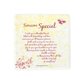 Motivational Single Ceramic Sentiment Coaster - 'Someone Special' Artistic Floral Spring Design - Homeware Gift for Her - Heartfelt Words By Blue Mountain Arts