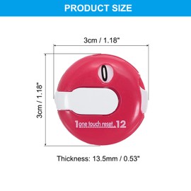 PATIKIL Golf Score Counter, Mini Golf Shot Stroke Attachment Counter Clicker Clip for Golfers Glove Bag, Pink White