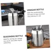 Mobestech Stainless Steel Oil Jars for Kitchen Ml Seasoning Bottle