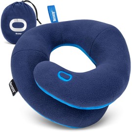 BCOZZY Chin Support Travel Pillow for Children 3-7 Years Old Prevent Head from Falling Forward Comfortable Road Trip Essential Soft Washable Small Blue
