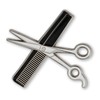 Shear and Comb Lapel Pin for Barbers (Black)