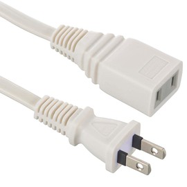 Ohm Electric HS-T11EDLP22 00-1555 OHM Extension Cord Indoor Power Strip 1 Meter Straight Plug White