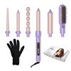 AIKO 6 in 1 Ceramic Curling Iron Wand with Hair