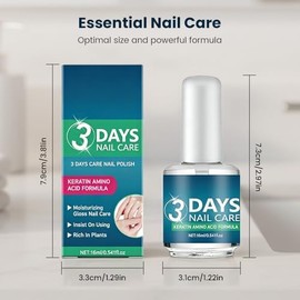 Aceite para Cuidado de Uñas en 3 Días, Nueva Versión 2026 con Queratina, Hidrata y Fortalece Uñas, Aceite Reparador Ideal para Uñas Secas y Quebradizas (2 Pcs)