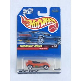 Hot Wheels Mattel 1999 1:64 Scale Terrorific Series Orange Cat-A-Pult Die Cast Car 2/4