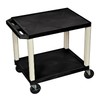 H Wilson WT26E Movable Multipurpose Utility Serving Cart, Black