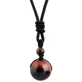 Mookaitedecor Lucky Blessing Chakra Beads Polished Stone Necklaces with Pendant for Unisex, Healing Crystals Stone Pendant with Adjustable Chain, NA
